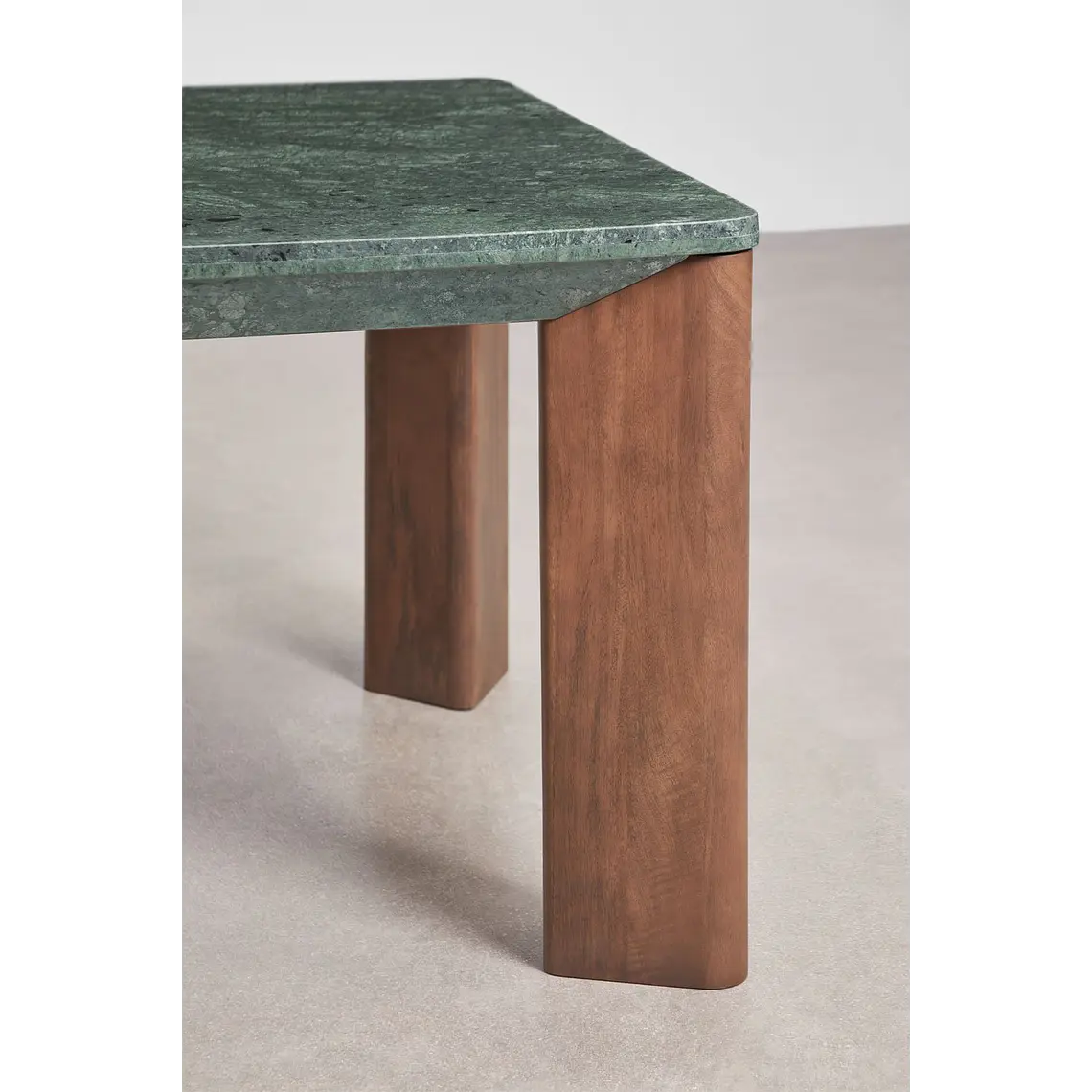Mesa de comedor rectangular 240x110 cm en madera de mango y mármol 6