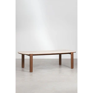Mesa de comedor rectangular 260x115 cm en madera de acacia