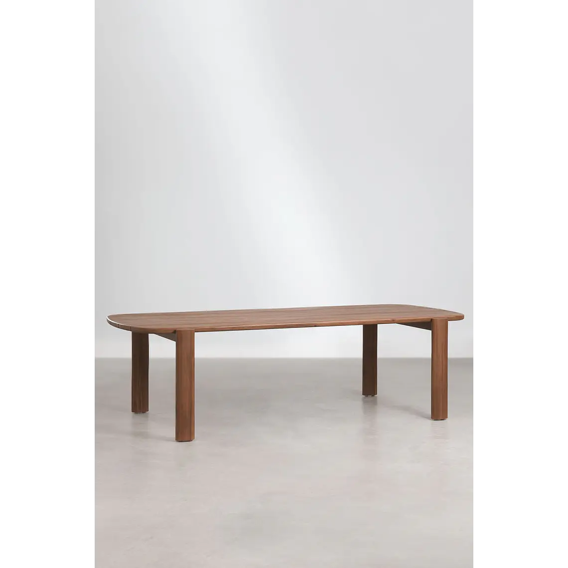 Mesa de comedor rectangular 260x115 cm en madera de acacia 10