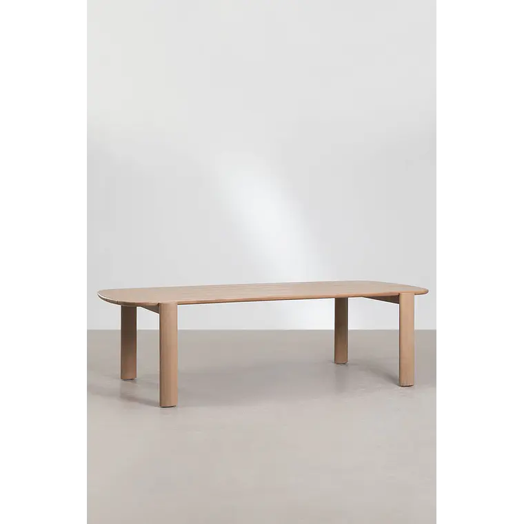 Mesa de comedor rectangular 260x115 cm en madera de acacia 11
