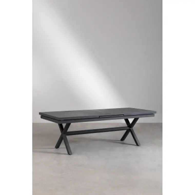 Mesa de comedor Saelora en aluminio 14