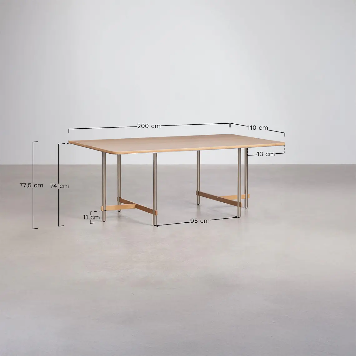 Mesa de comedor Vaelien en madera de mango 9