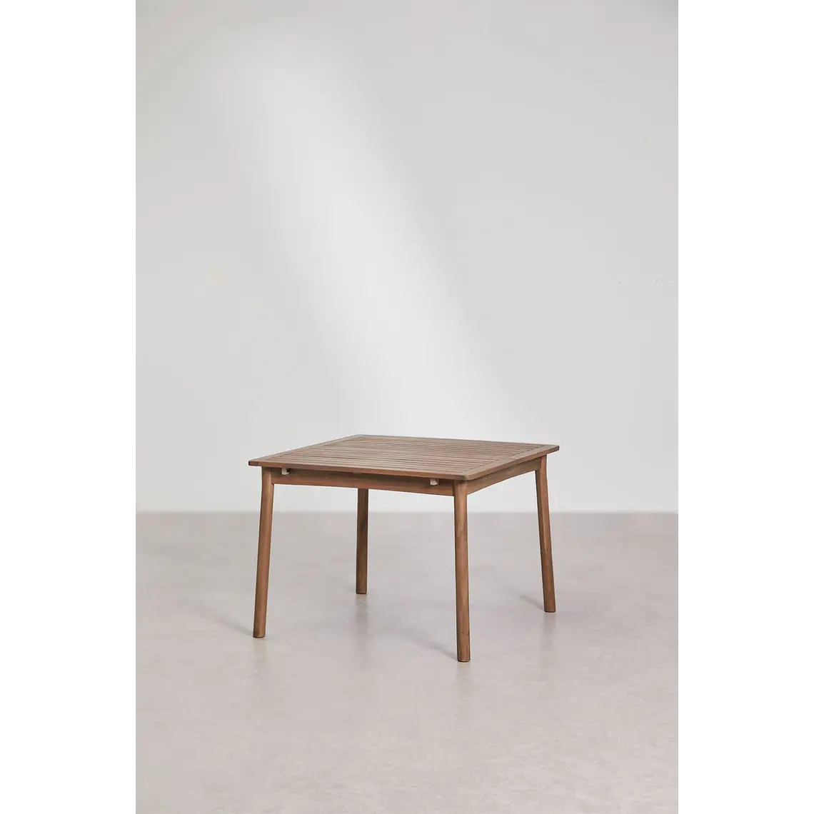 Mesa de jardín 100-160x100 cm extensible en madera de acacia Nereva 6