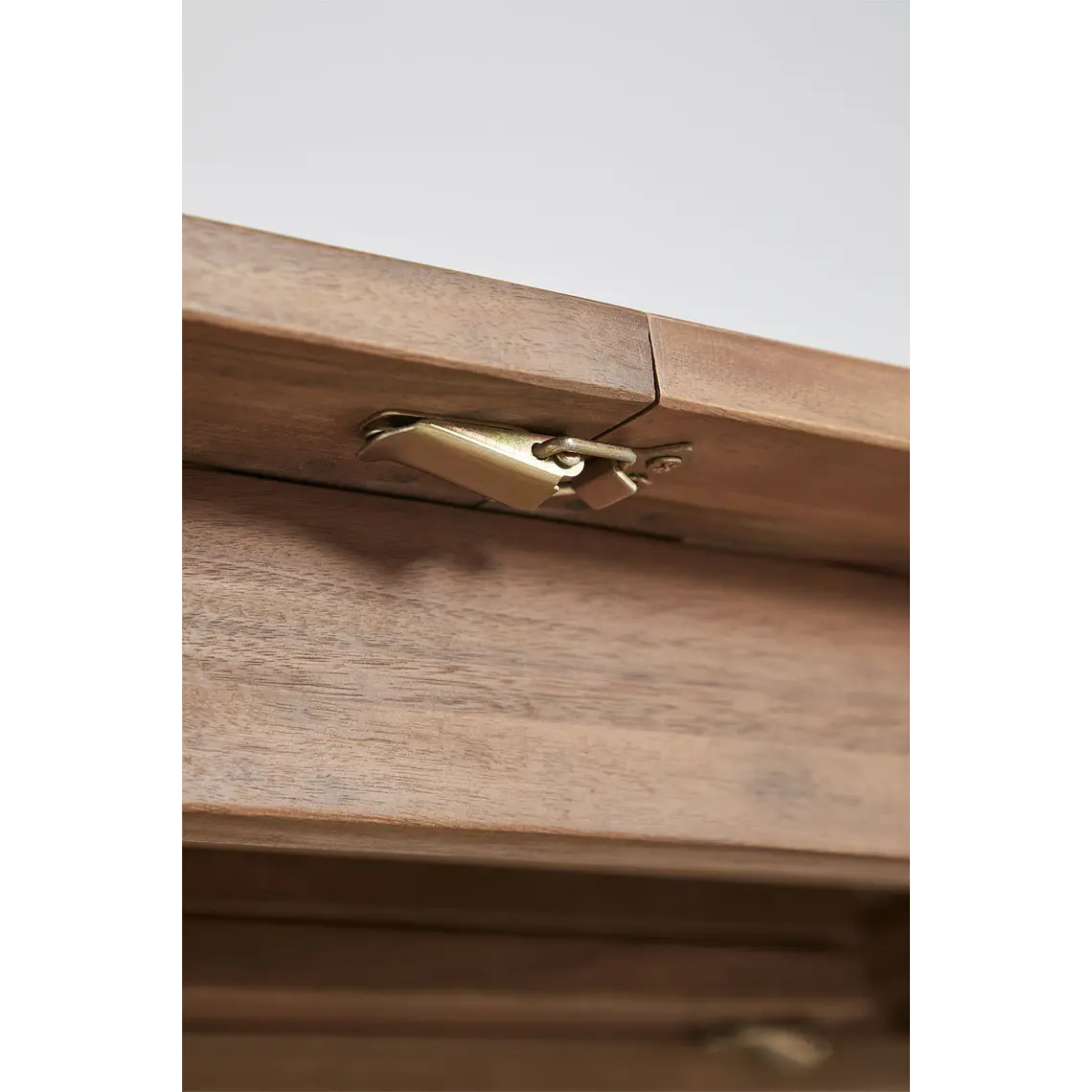 Mesa de jardín 100-160x100 cm extensible en madera de acacia Nereva 9