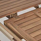 Mesa de jardín 100-160x100 cm extensible en madera de acacia Nereva - Miniatura 10