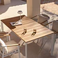 Mesa de jardín rectangular 160x90 cm en aluminio y madera de teca Varia - Miniatura 1