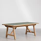 Mesa de jardín rectangular 200-260-320x100 cm extensible en madera de acacia Lumora - Miniatura 4