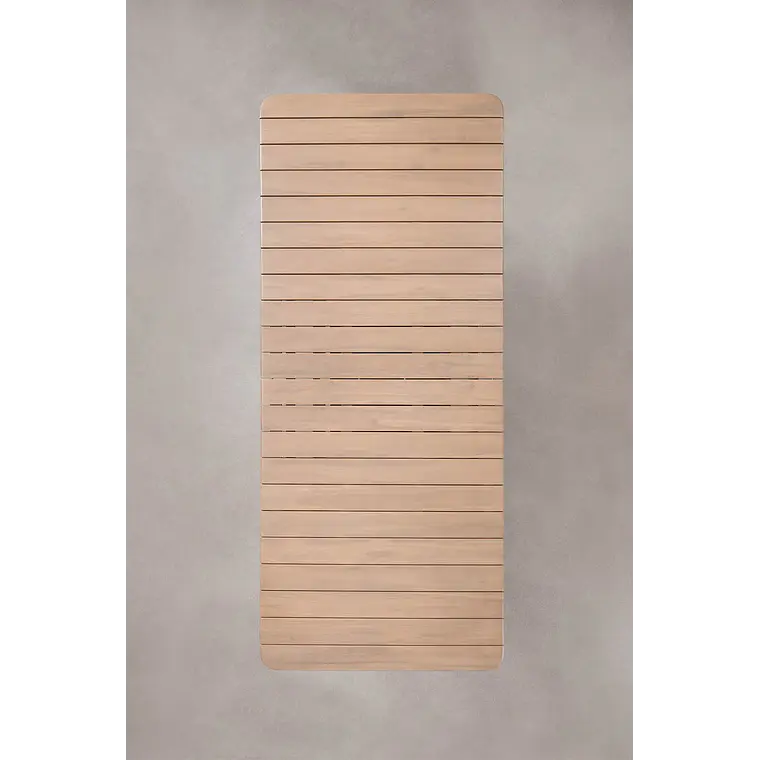 Mesa de jardín rectangular 250-310x105 cm extensible en madera de acacia Cereva 11