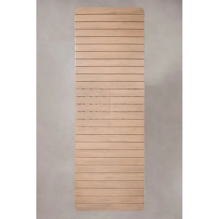 Mesa de jardín rectangular 250-310x105 cm extensible en madera de acacia Cereva 12
