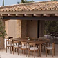 Mesa de jardín rectangular 250-310x105 cm extensible en madera de acacia Cereva - Miniatura 14