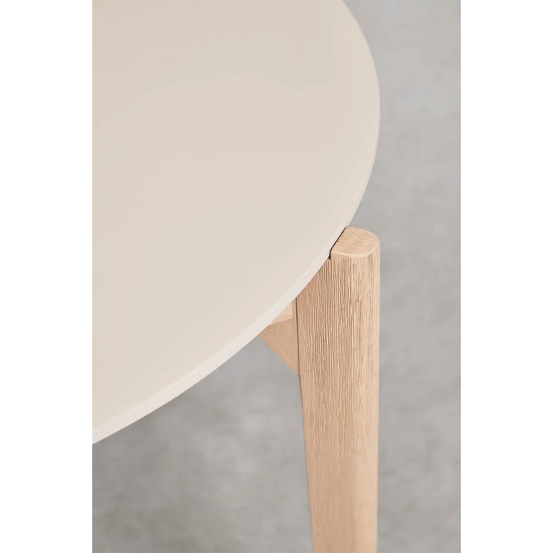 Mesa de jardín redonda Ø100 cm en cemento y madera de acacia Lumia 4