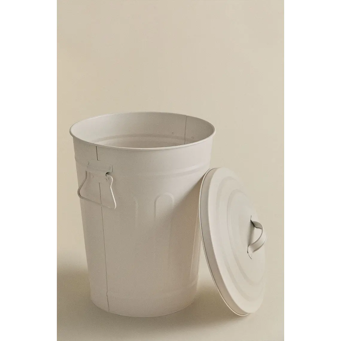 Papelera con tapa en acero galvanizado 5
