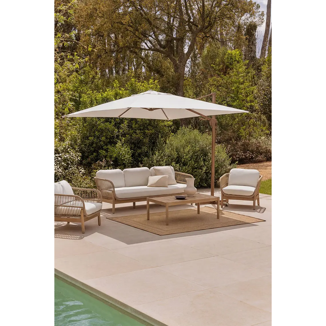 Parasol 295x295 cm en tela y aluminio Lenova 13