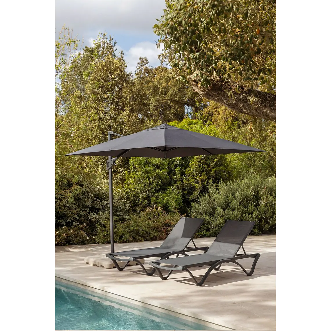 Parasol 295x295 cm en tela y aluminio Lenova 15