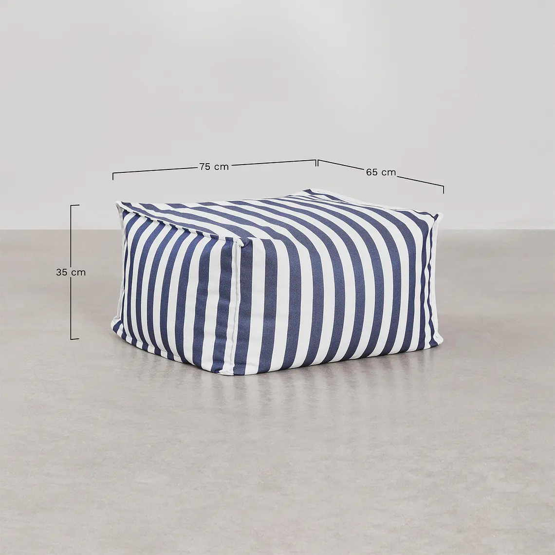 Puff rectangular 75x65 cm en tela Celena 6