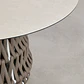 Set de mesa redonda Ø140 cm en cerámica y 6 sillas de jardín con reposabrazos en aluminio y cuerda trenzada Dunora - Miniatura 6