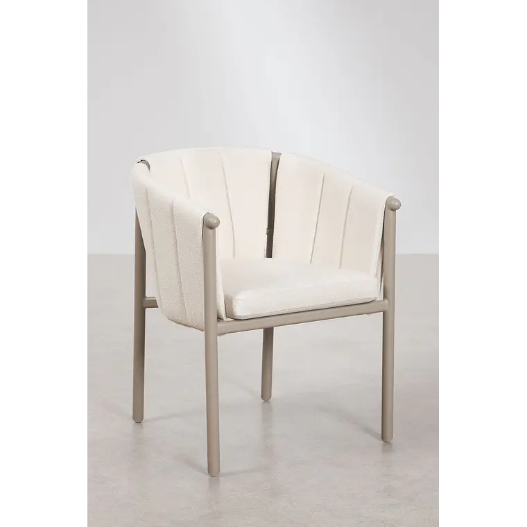 Silla de comedor Alvis en bouclé 1