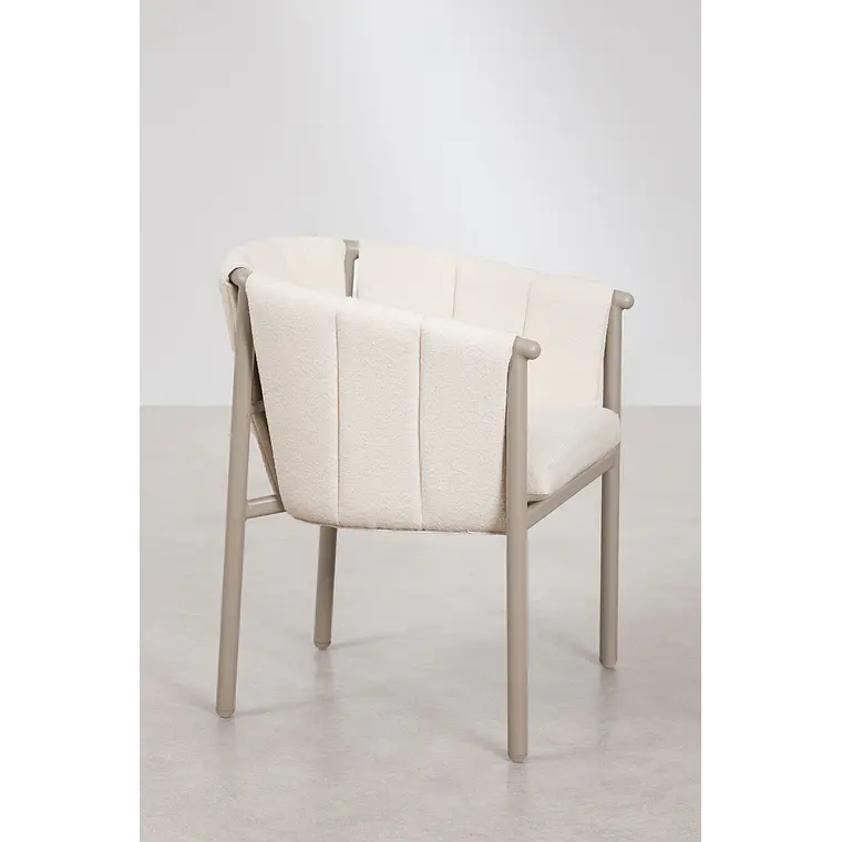 Silla de comedor Alvis en bouclé 2