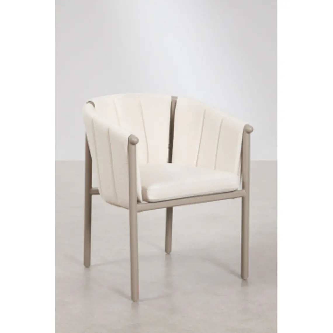 Silla de comedor Alvis en bouclé 9