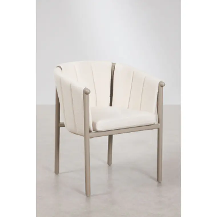 Silla de comedor Alvis en bouclé 9