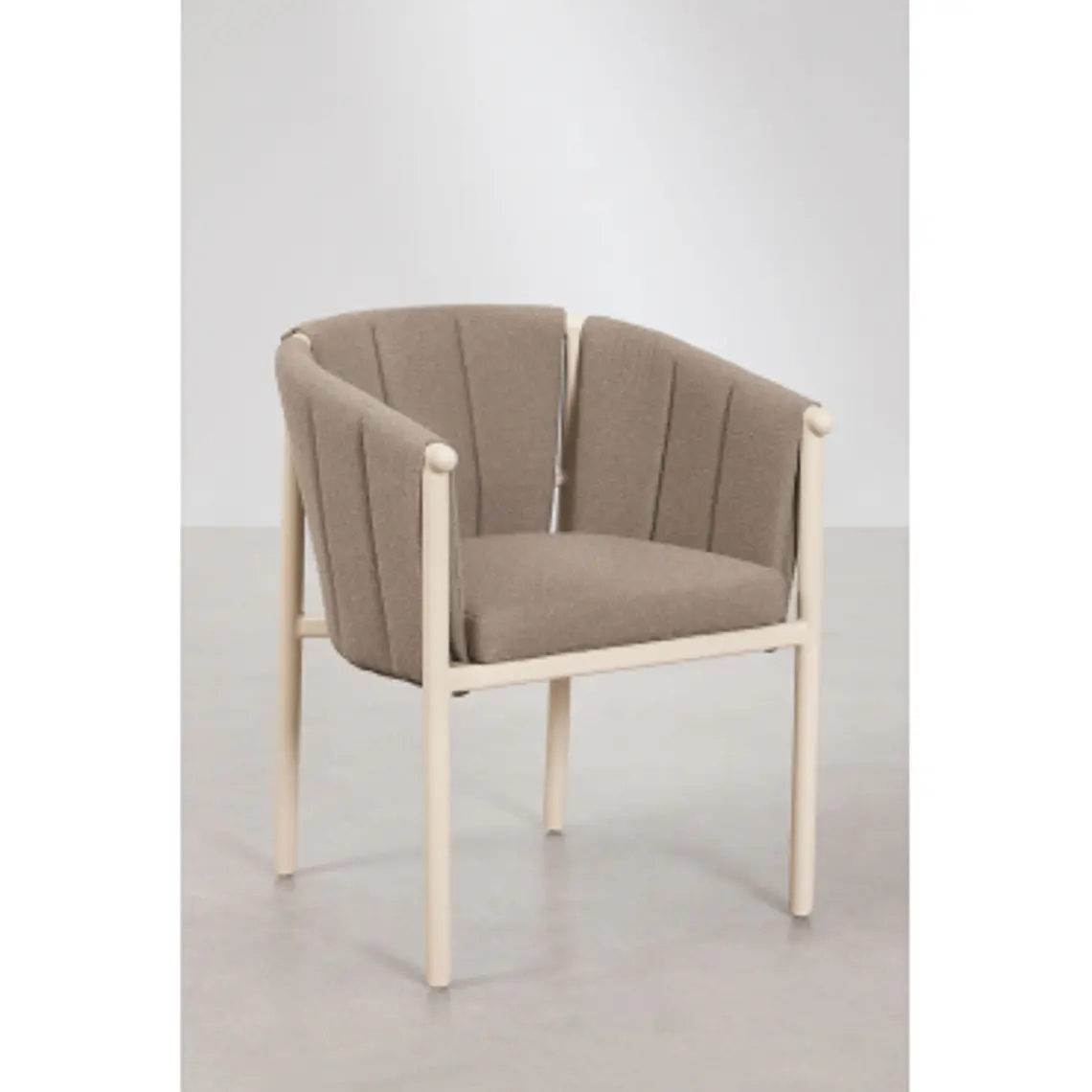 Silla de comedor Alvis en bouclé 11