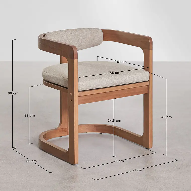 Silla de comedor Arien en madera 8