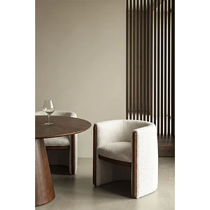 Silla de comedor Daeor en bouclé