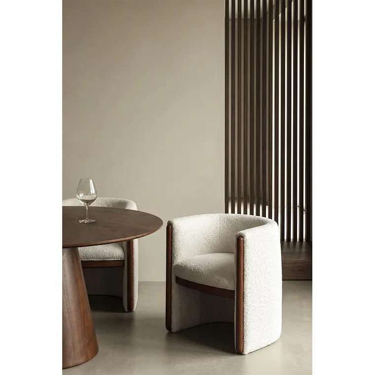 Silla de comedor Daeor en bouclé 2