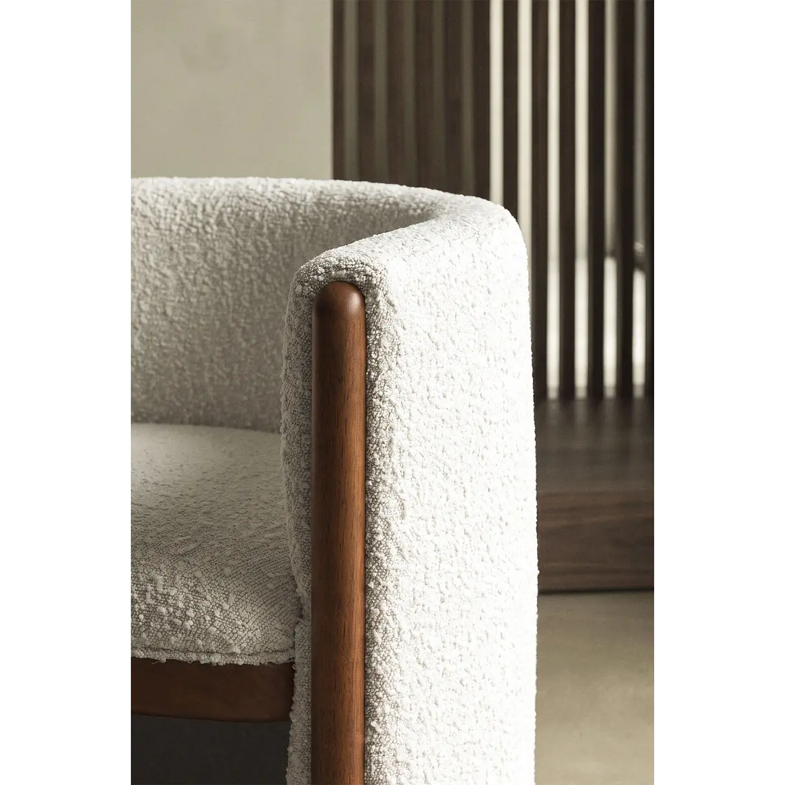 Silla de comedor Daeor en bouclé 3