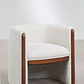 Silla de comedor Daeor en bouclé - Miniatura 4