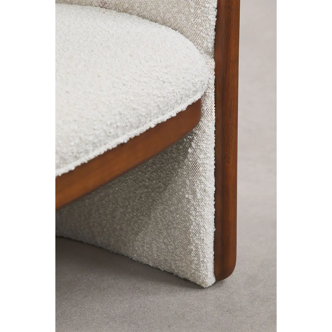 Silla de comedor Daeor en bouclé 9