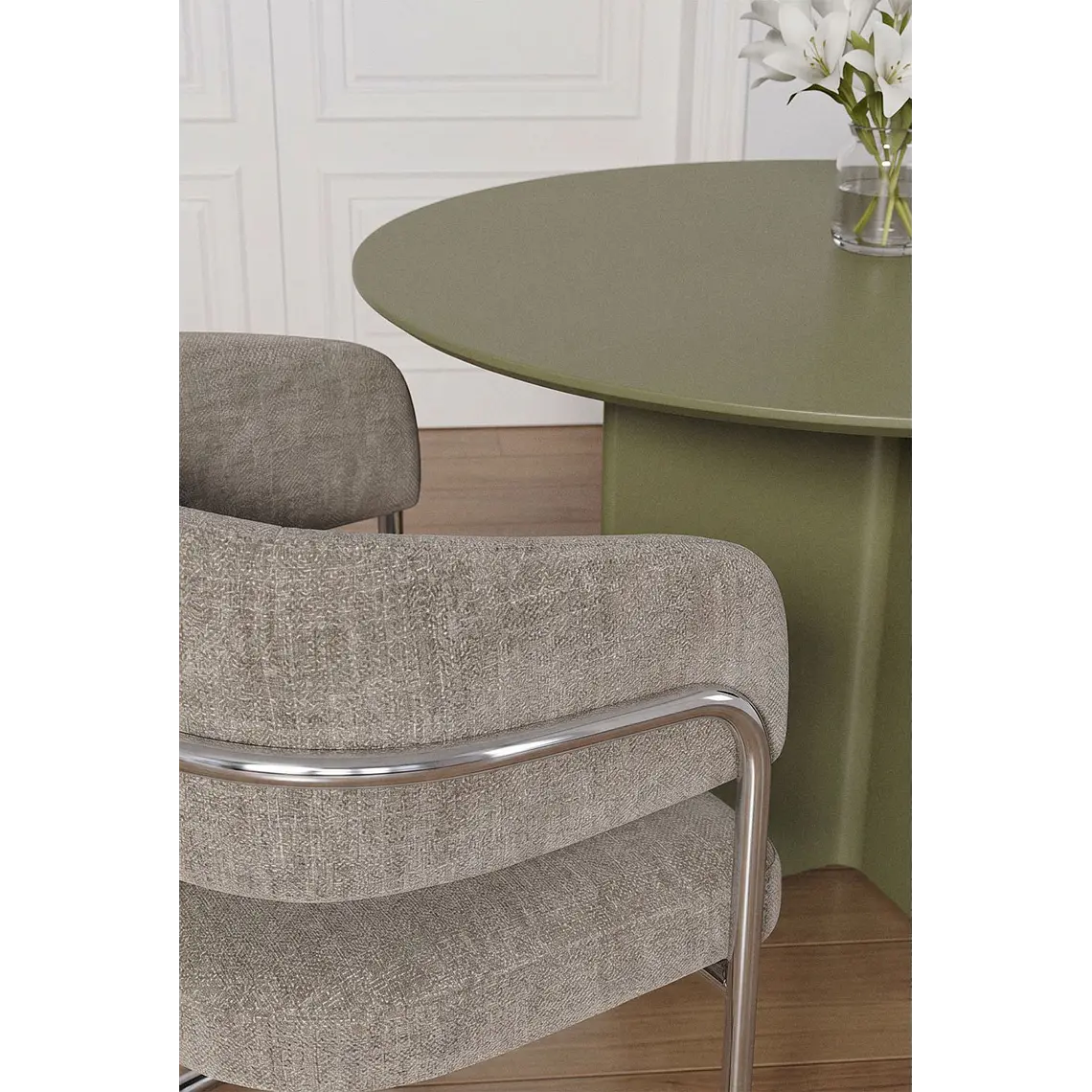 Silla de comedor Evoena en hierro 3