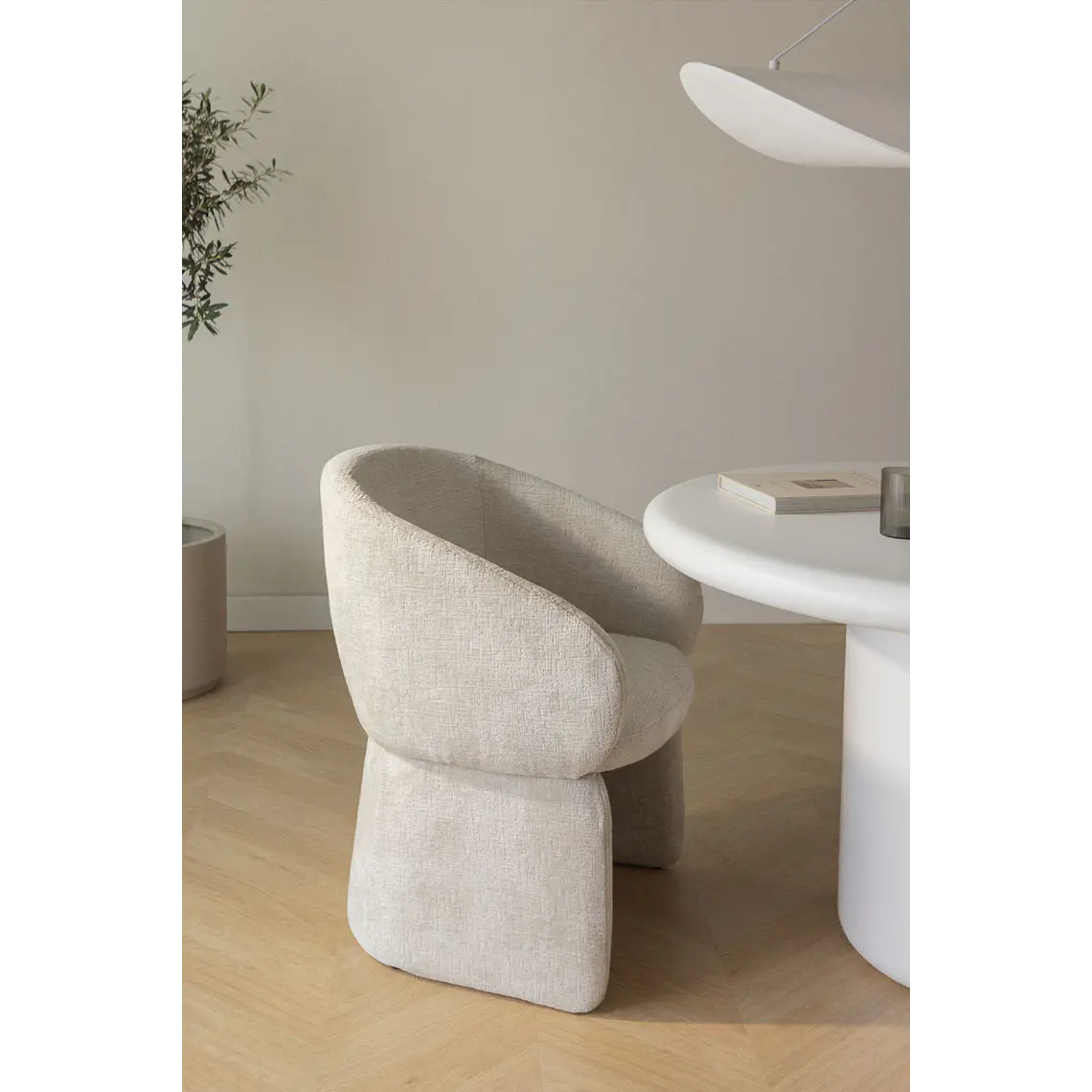 Silla de comedor Jaelien en chenilla 1