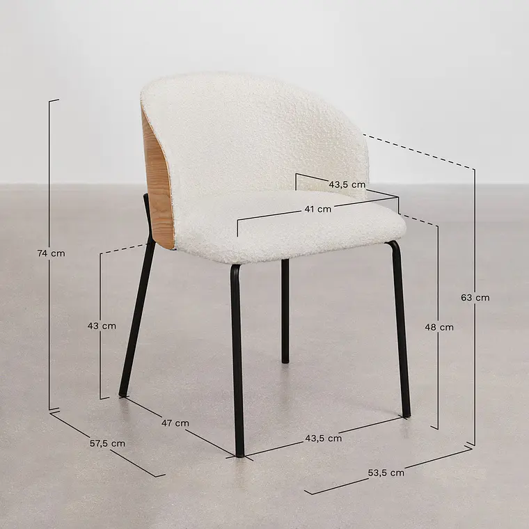 Silla de comedor Phaeia en madera 11