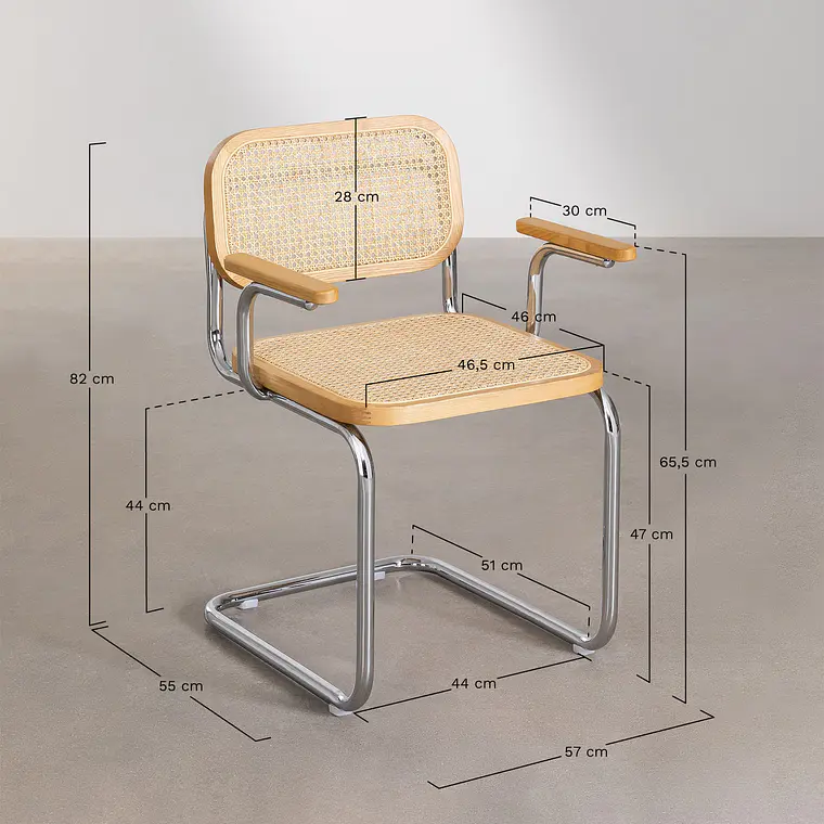 Silla de comedor Queneva en ratán 9