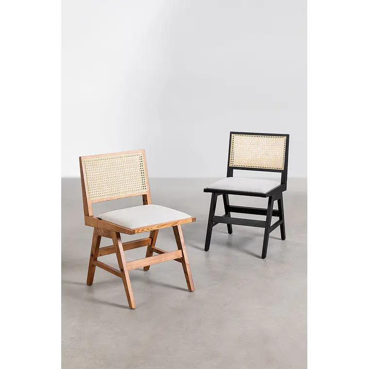 Silla de comedor Taelira en ratán 9