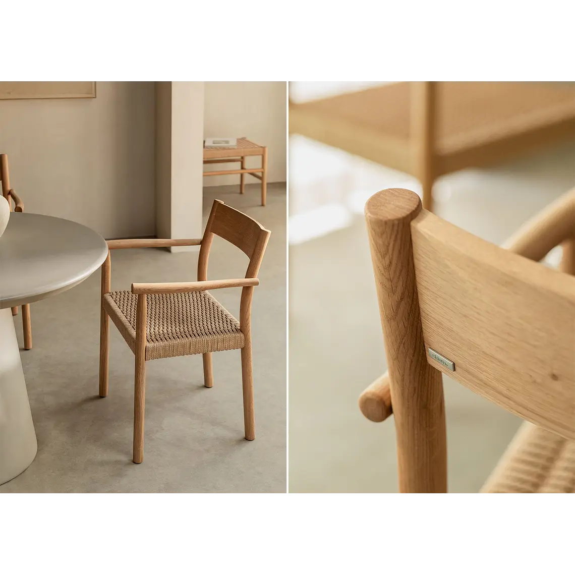 Silla de comedor Tiria en madera de roble 1