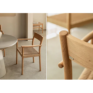 Silla de comedor Tiria en madera de roble