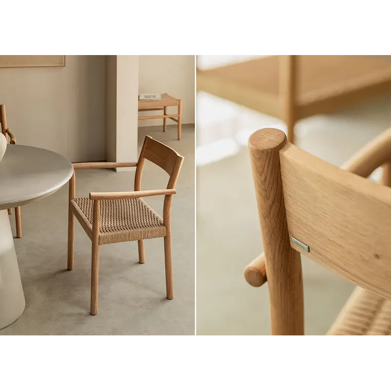 Silla de comedor Tiria en madera de roble 1