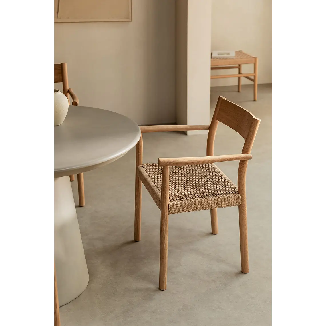 Silla de comedor Tiria en madera de roble 2