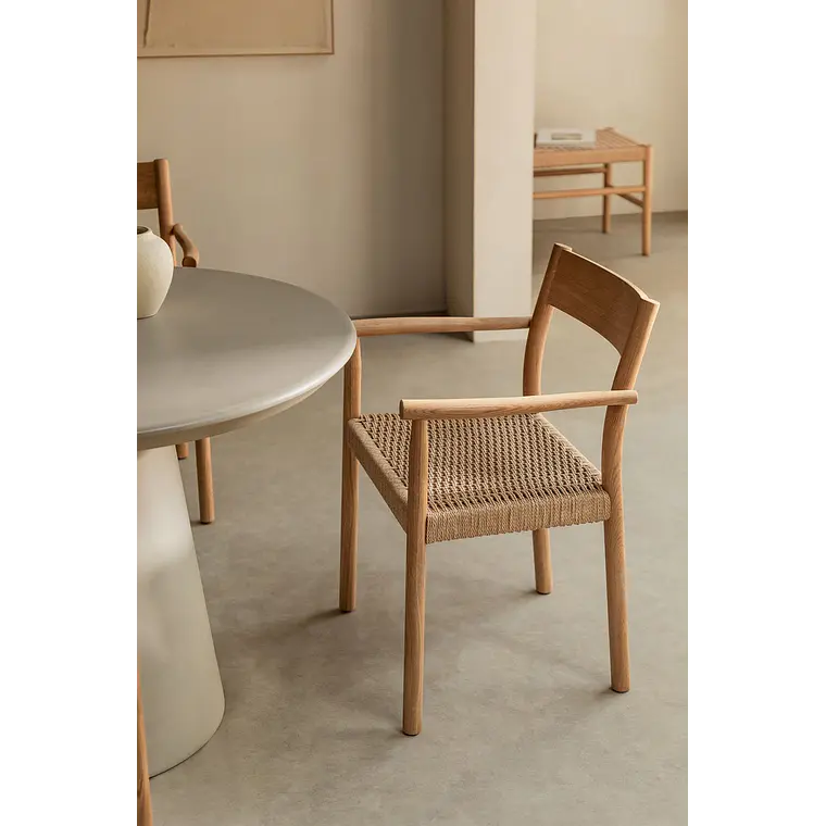 Silla de comedor Tiria en madera de roble 2