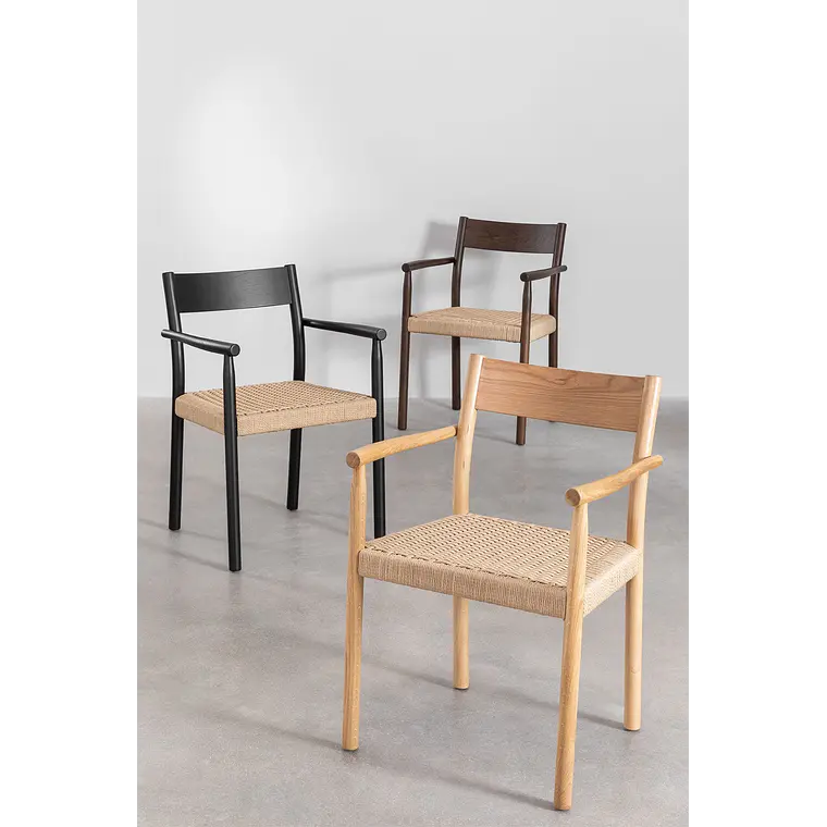 Silla de comedor Tiria en madera de roble 11