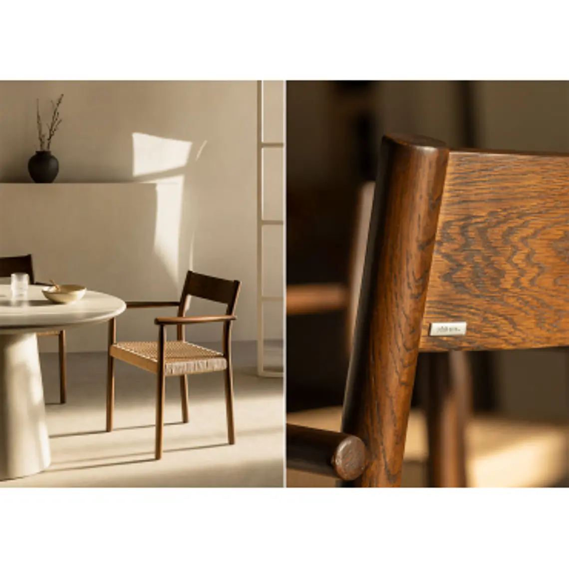 Silla de comedor Tiria en madera de roble 14
