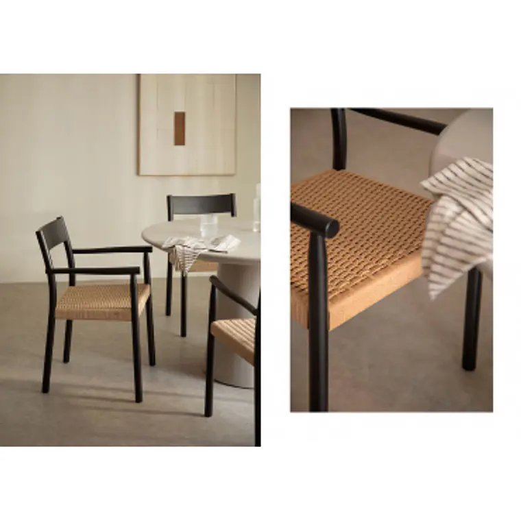 Silla de comedor Tiria en madera de roble 15