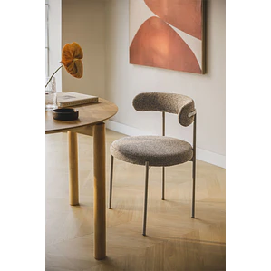 Silla de comedor Vaelen en bouclé