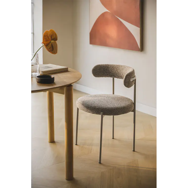 Silla de comedor Vaelen en bouclé 1