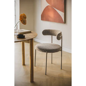 Silla de comedor Vaelen en bouclé