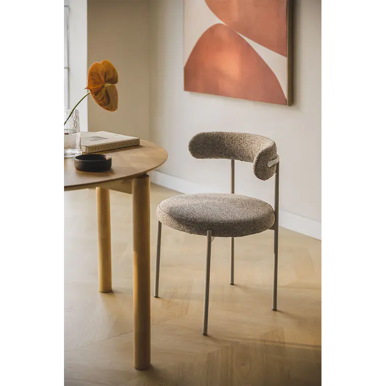 Silla de comedor Vaelen en bouclé 2