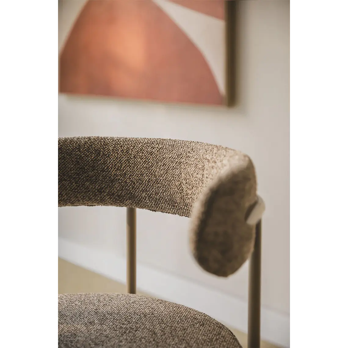 Silla de comedor Vaelen en bouclé 3