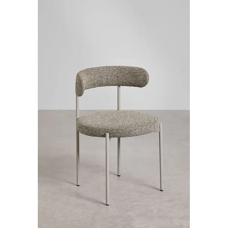 Silla de comedor Vaelen en bouclé 4